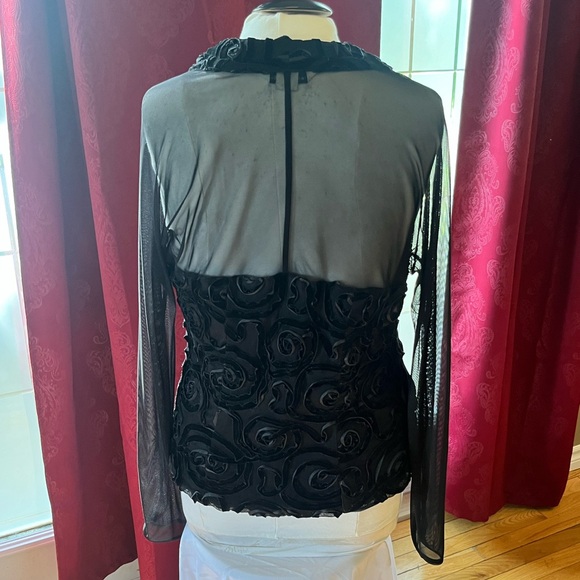 Bianca Nygard black formal blouse. - Picture 3 of 6